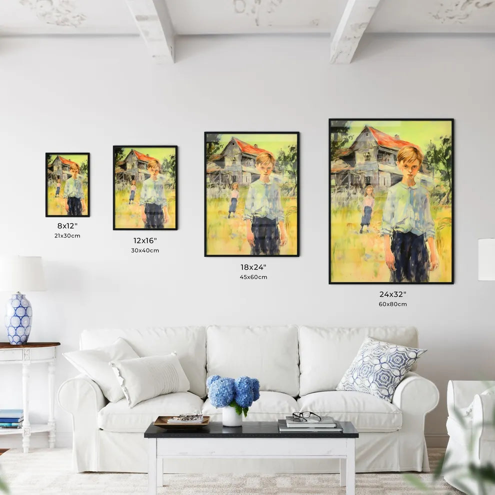 A Poster of In a country side cottage yard - - Kitchen Hangings