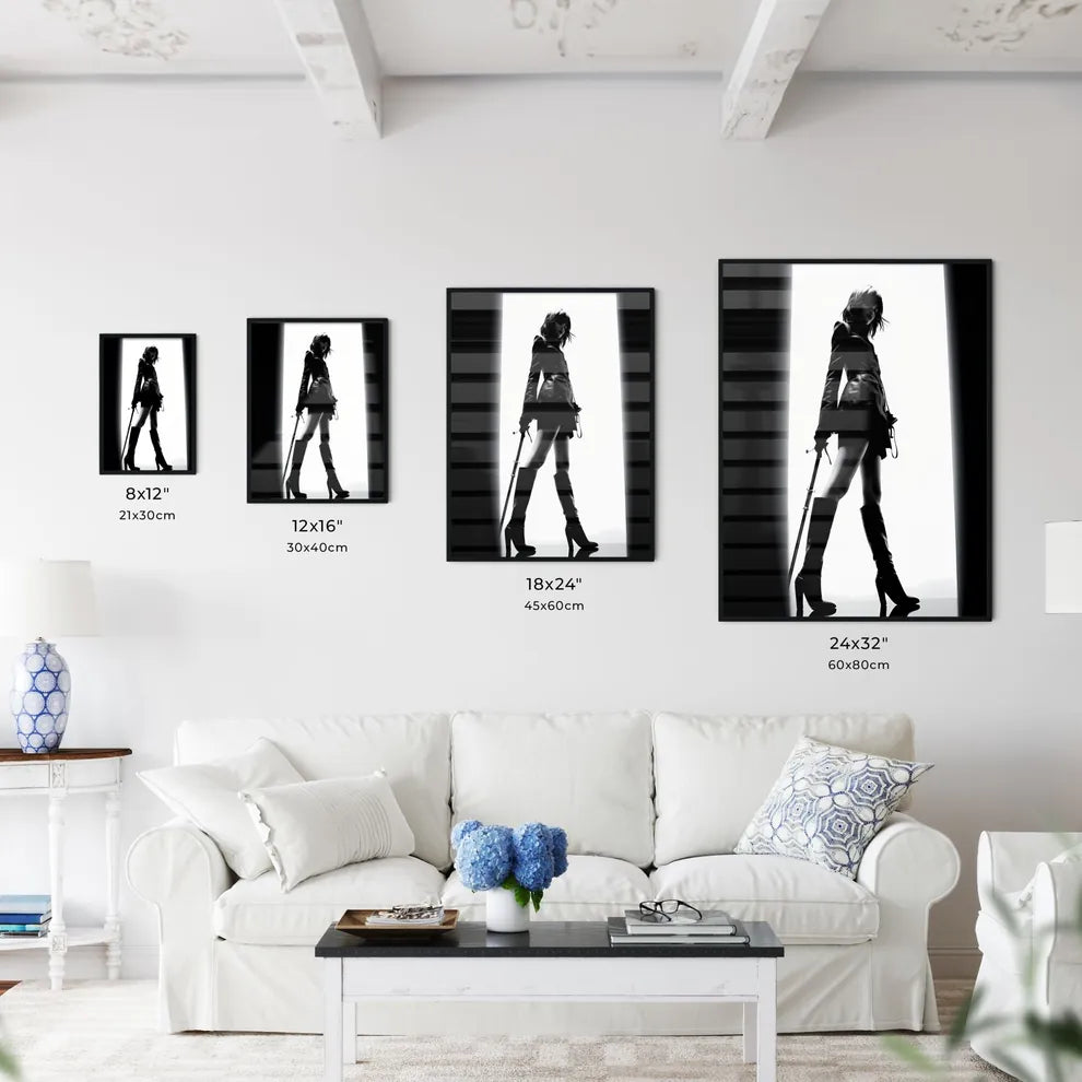 A Poster of girl model shooting low angle sh - Kitchen Hangings