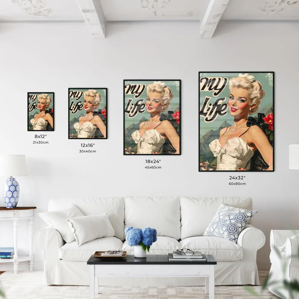 A Poster of the text myLife  - A Woman In A - Kitchen Hangings