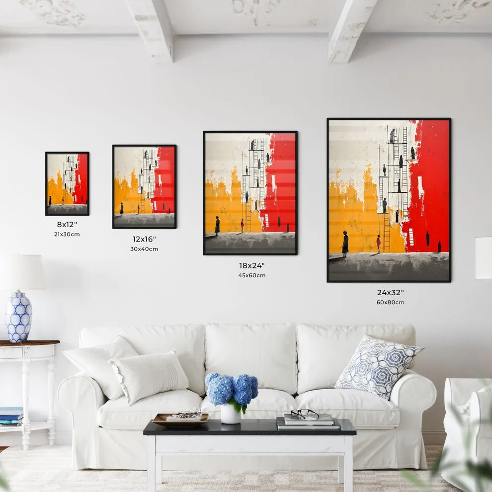 A Poster of Modern painting people standing  - Kitchen Hangings