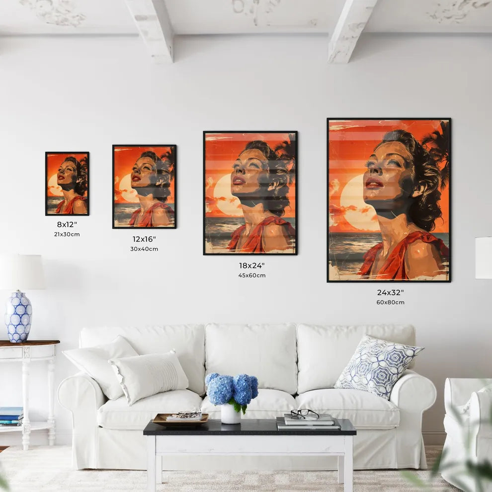 A Poster of sunshine happy Retro Surreal Art - Kitchen Hangings