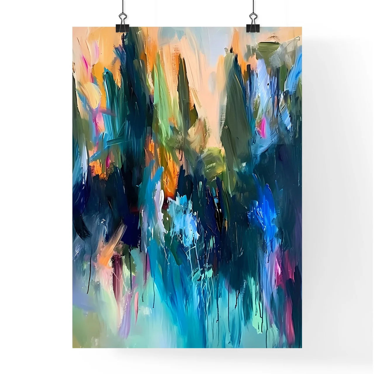 A Poster of impressionistic landscape in Sou Poster