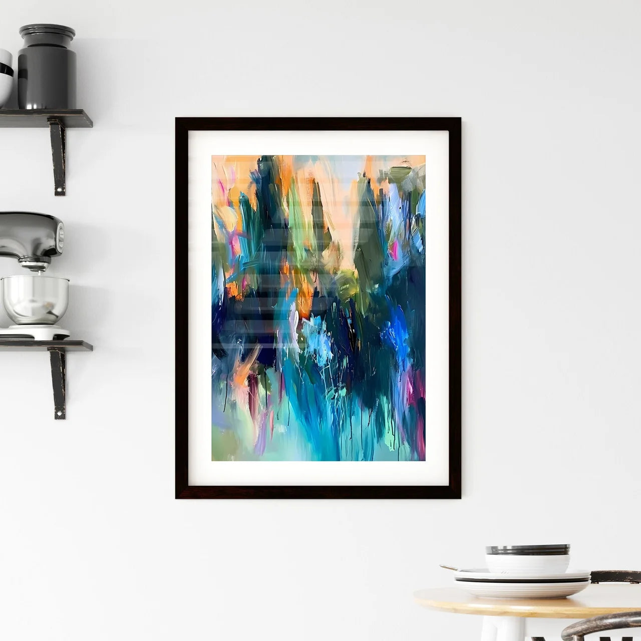 A Poster of impressionistic landscape in Sou Framed Print