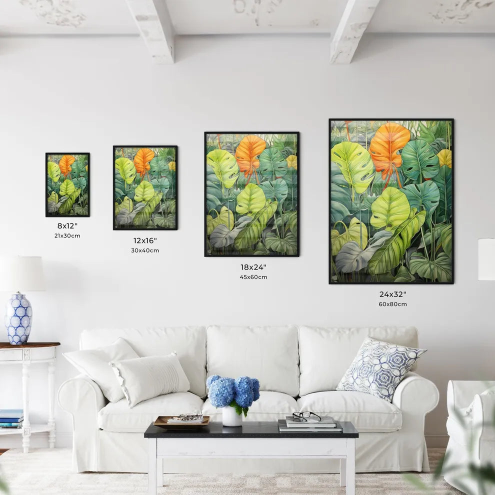 A Poster of tropical leaves - A Group Of G - Kitchen Hangings