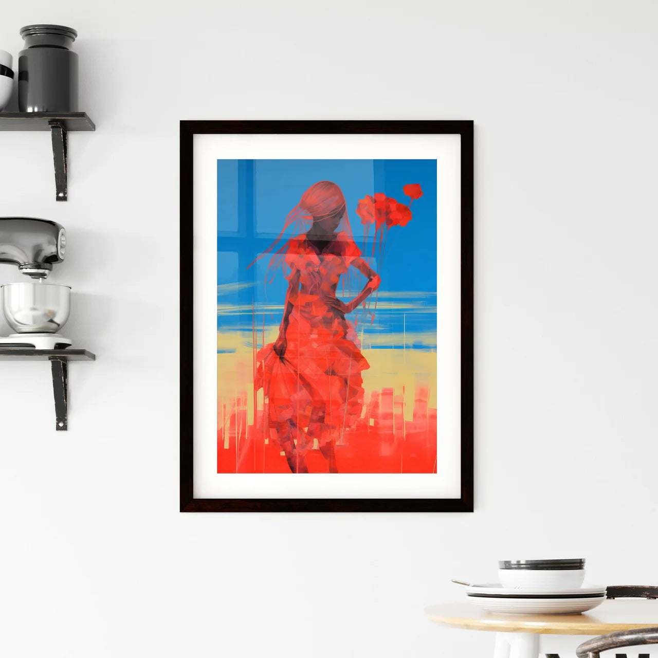 A Poster of inverted infrared - A Woman In A Framed Print