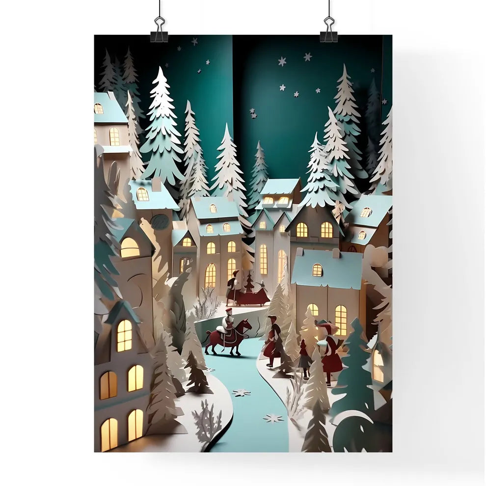 A Poster of paper art paper cut animation -  Poster