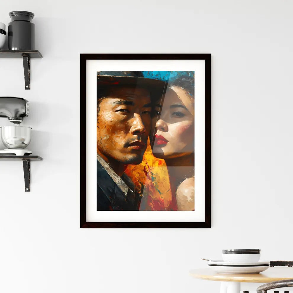 A Poster of Clyde Barrow and Bonnie Parker P Framed Print