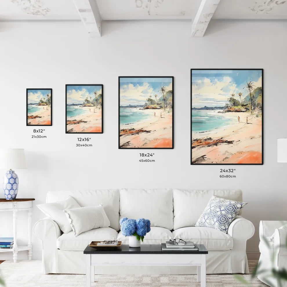 A Poster of Sandy tropical beach - A Waterco - Kitchen Hangings