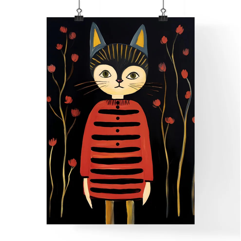 A Poster of the cat in the cat costume  Poster