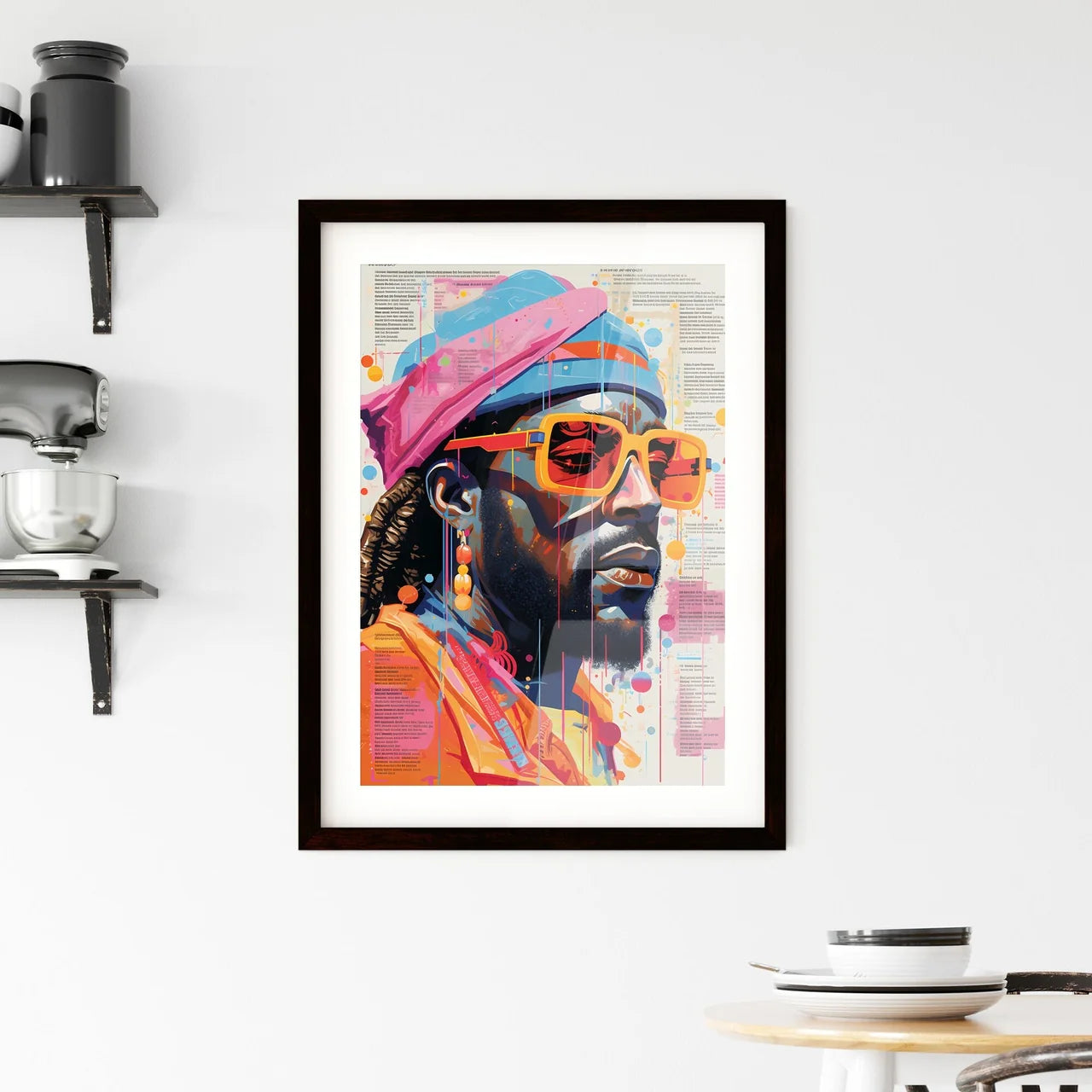 A Poster of illustration of 1979 rap song -  Framed Print