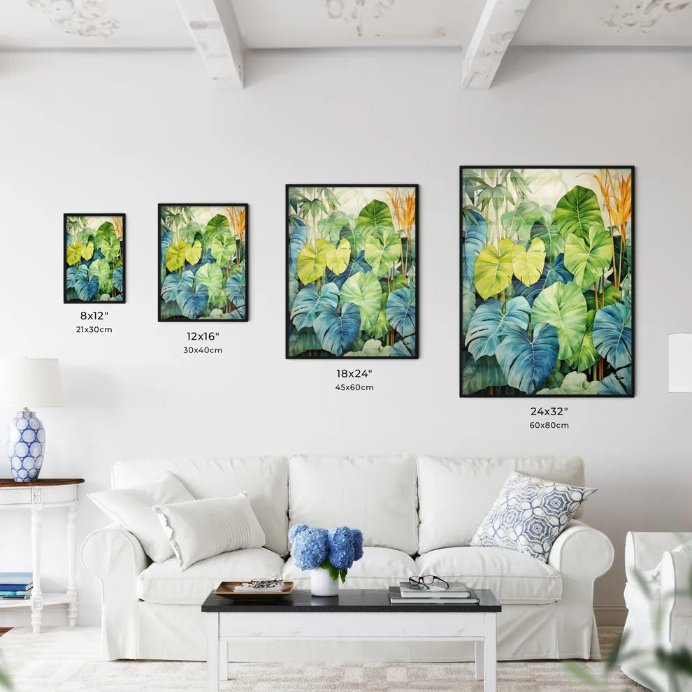 A Poster of tropical leaves - A Group Of C - Kitchen Hangings