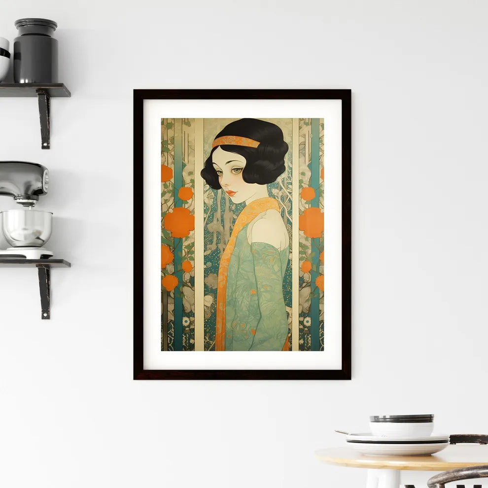 A Poster of portrait of an extremely beautif Framed Print