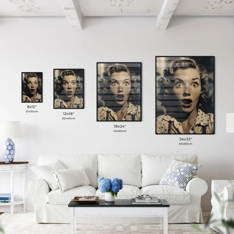 A Poster of shes making silly faces - A Woma - Kitchen Hangings