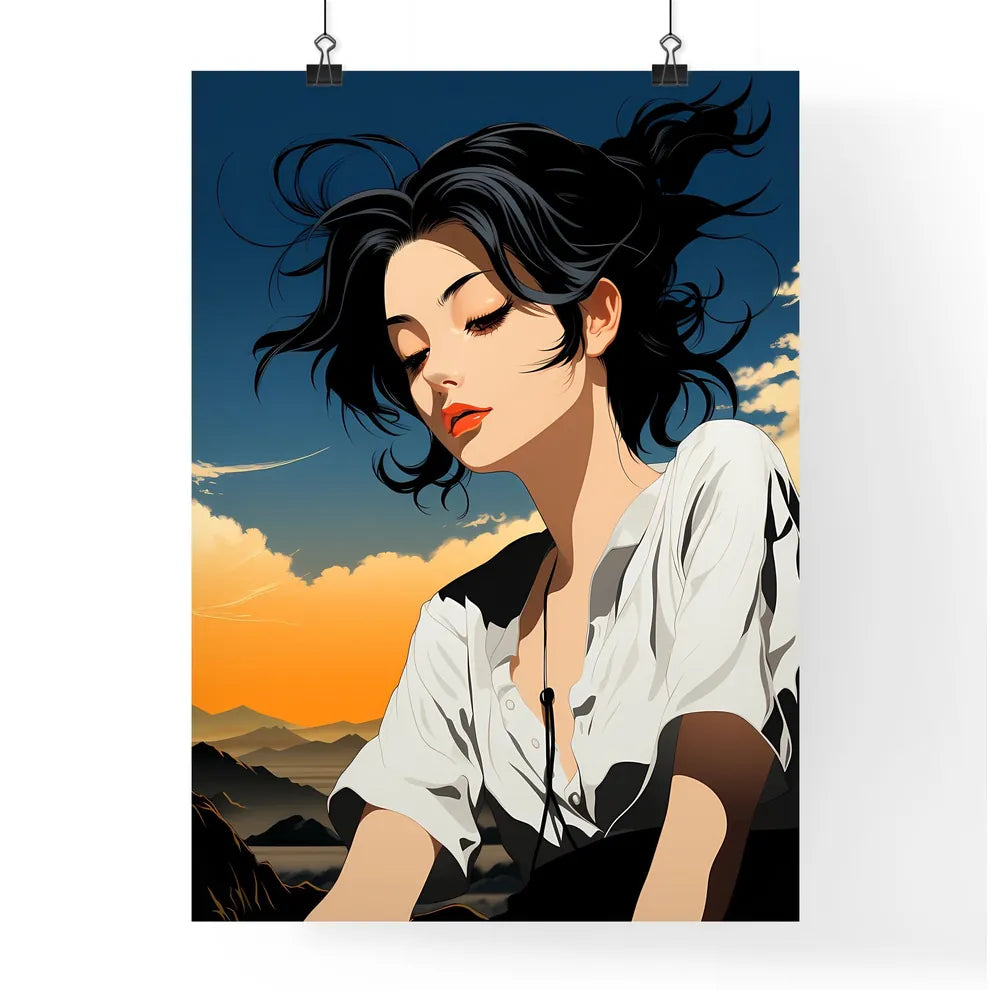 A Poster of Illustration - A Woman With Poster