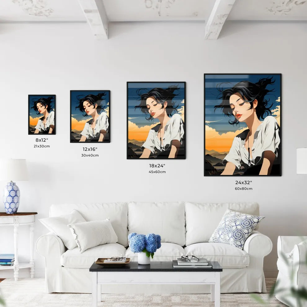 A Poster of Illustration - A Woman With - Kitchen Hangings