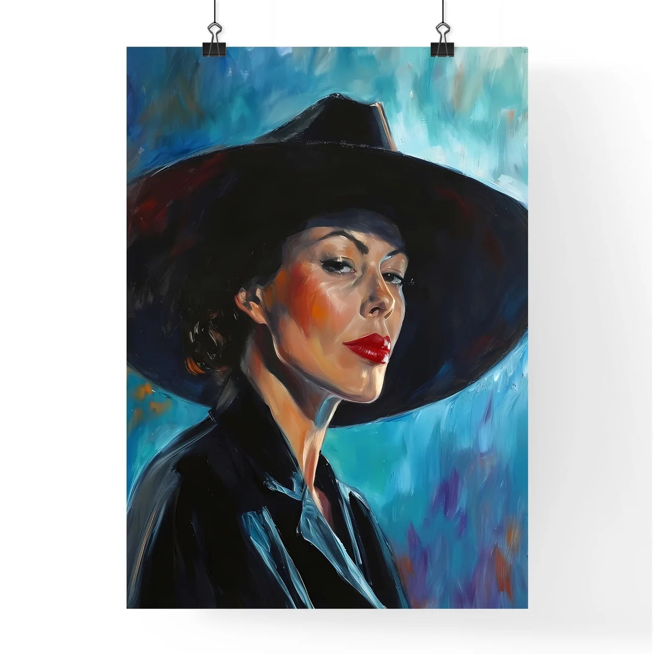 A Poster of Scarlett OHara Portrait - A Woma Poster