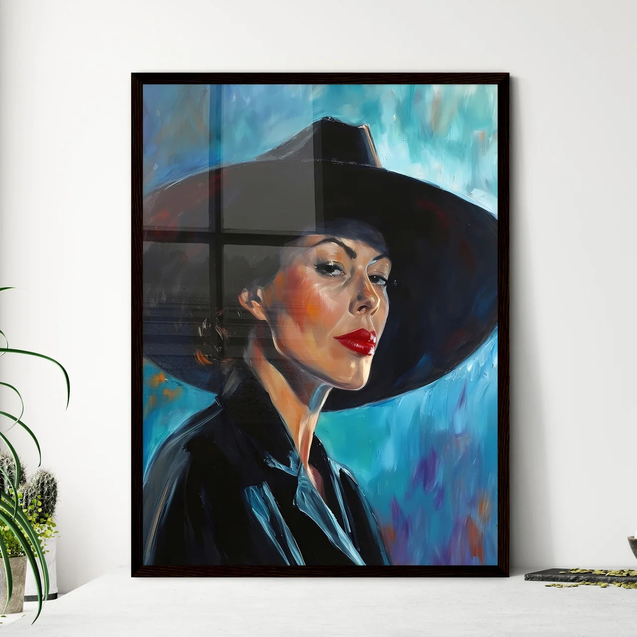 A Poster of Scarlett OHara Portrait - A Woma - Framed Art Print