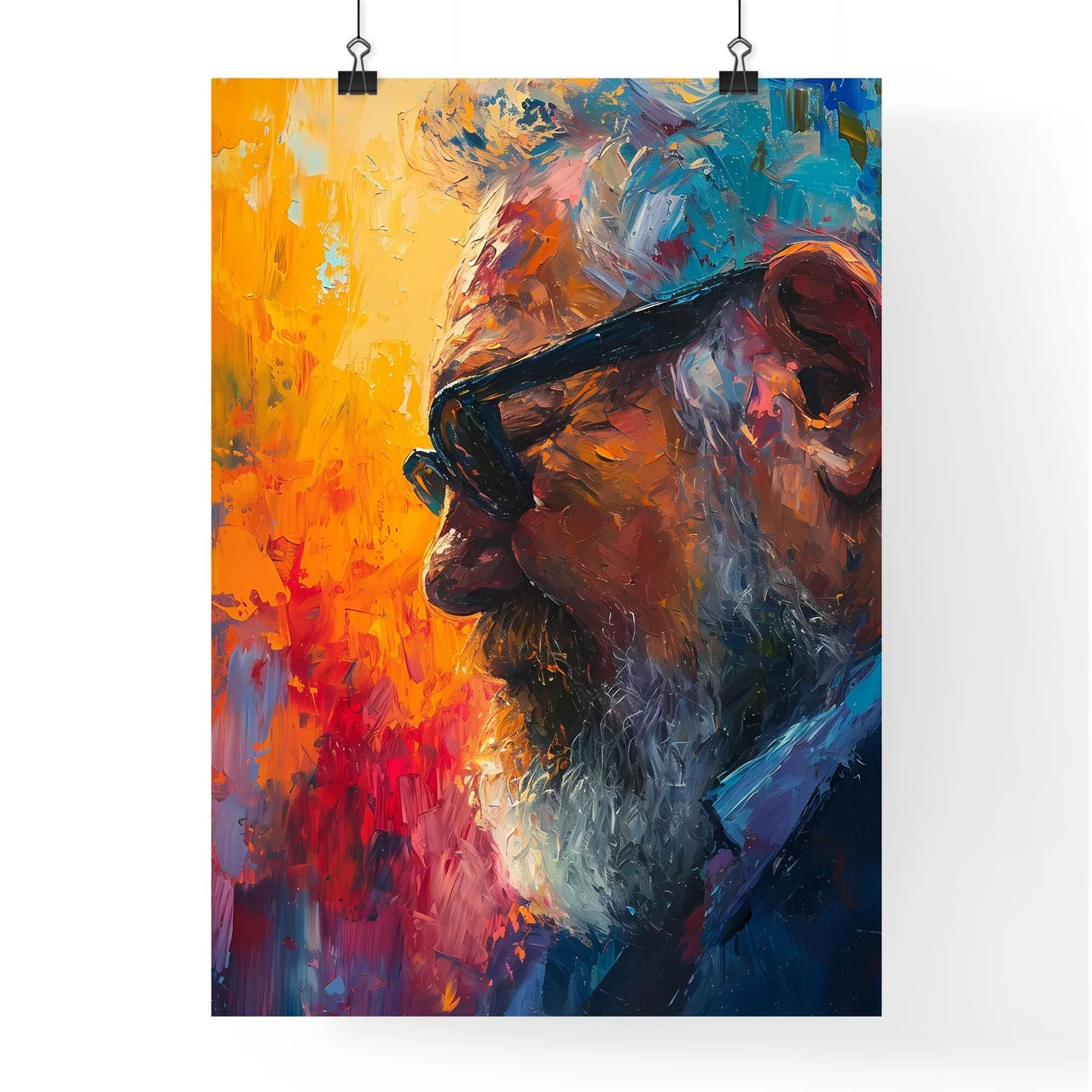A Poster of Charles Bukowski Portrait - A Pa Poster