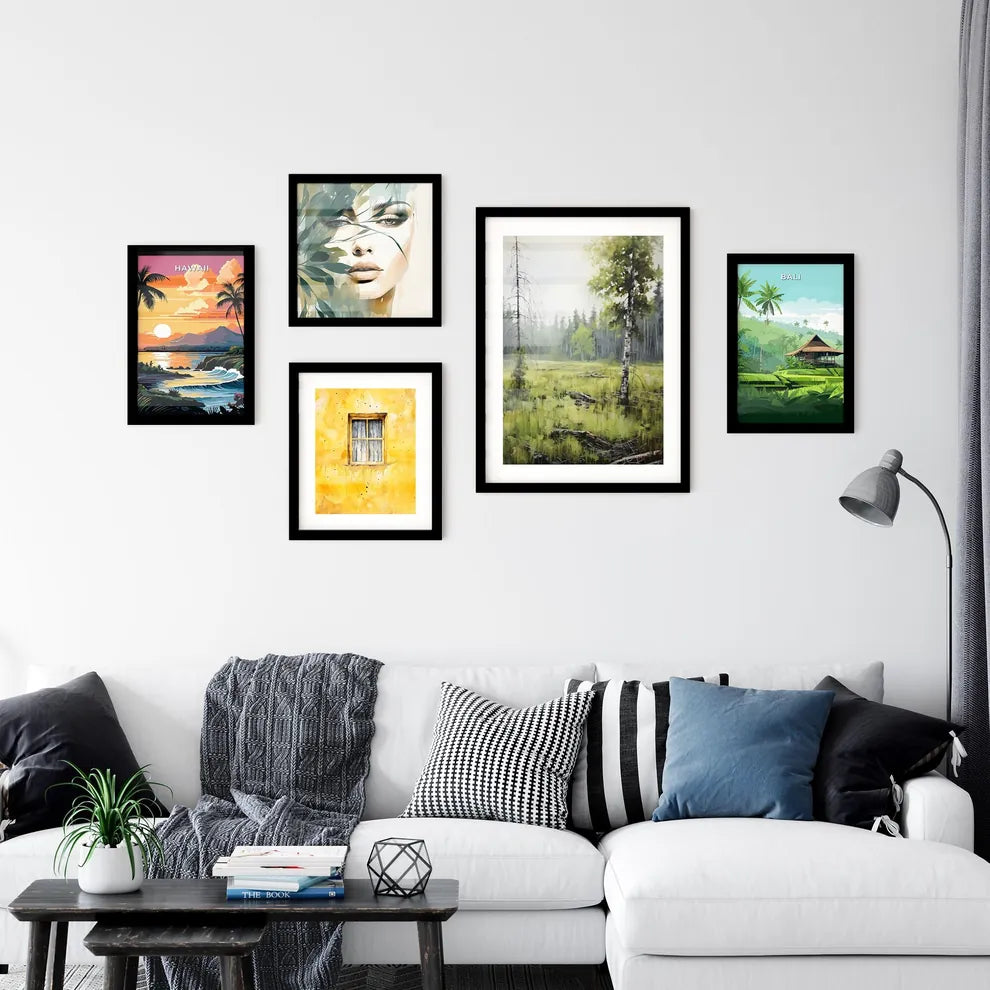 A Poster of a painting with green grass - A  Wall Art