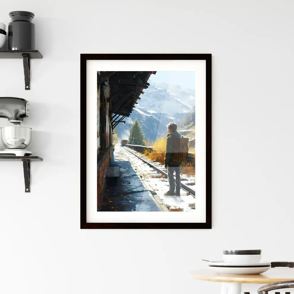 A Poster of vector poster traveling - A Pers Framed Print