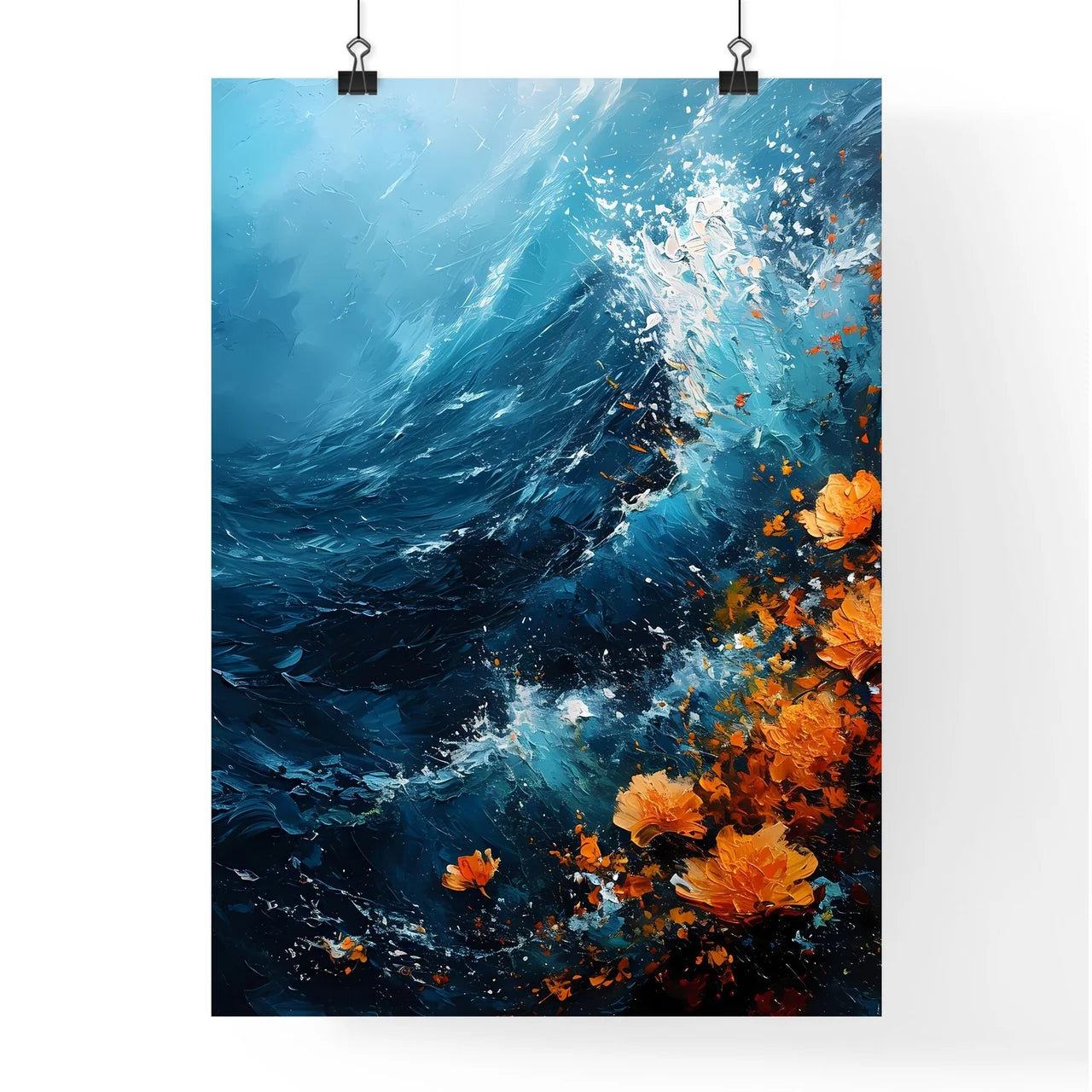 A Poster of a sea of dandelions styled as ac Poster