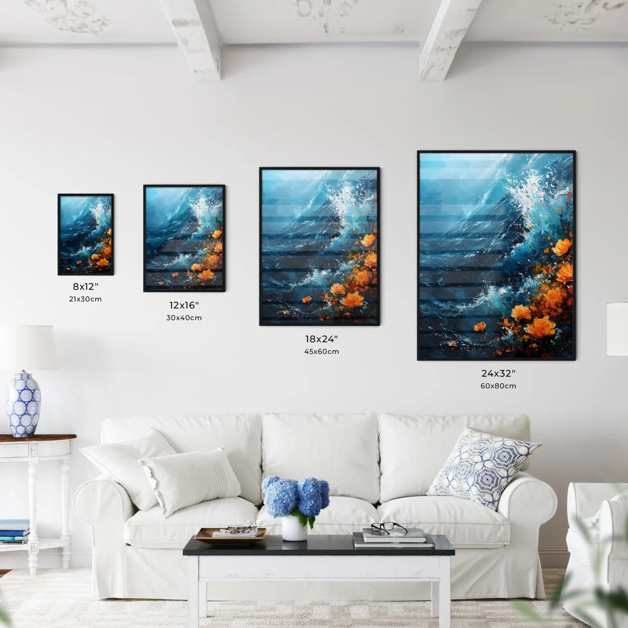 A Poster of a sea of dandelions styled as ac - Kitchen Hangings