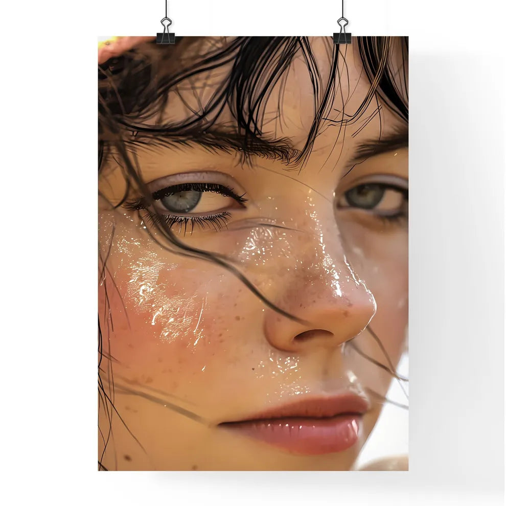 A Poster of pretty lady at the beach - A Clo Poster