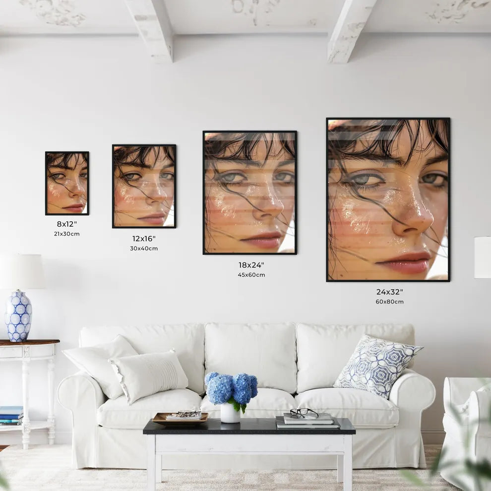 A Poster of pretty lady at the beach - A Clo - Kitchen Hangings