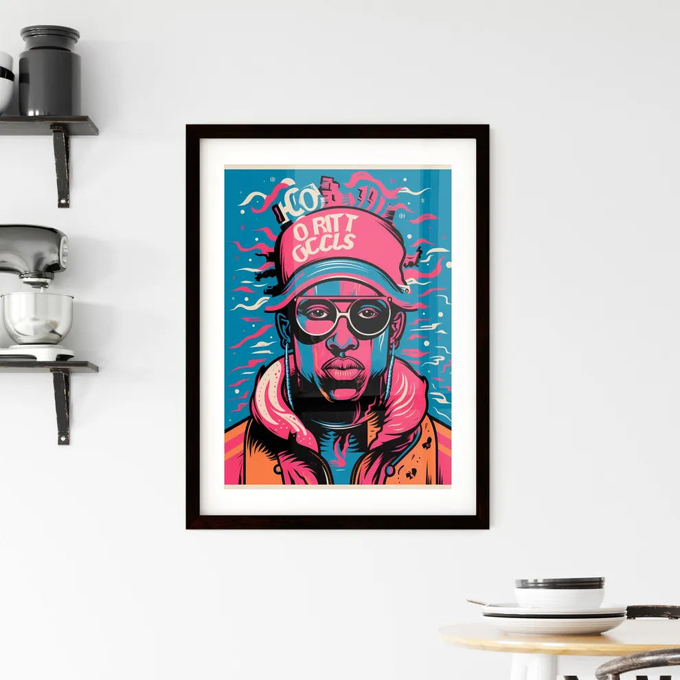 A Poster of illustration of A Tribe Called Q Framed Print