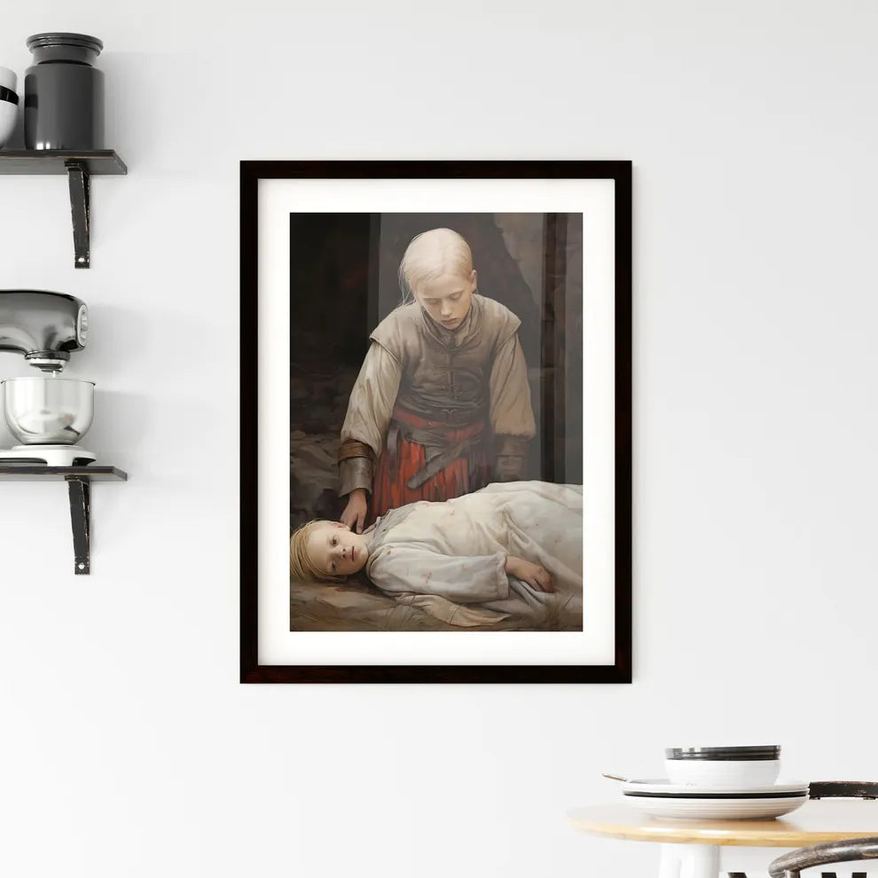 A Poster of The tragic death of the albino b Framed Print