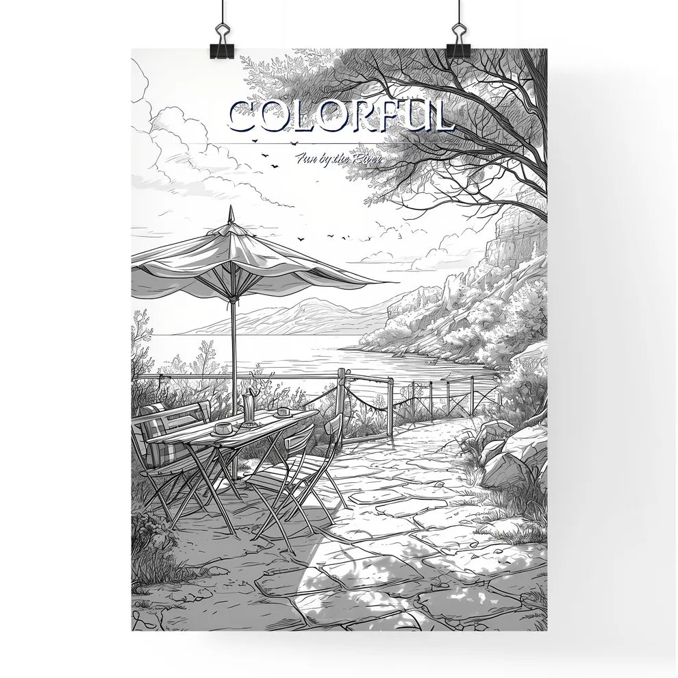 A Poster of coloring page for kids summer vi Poster