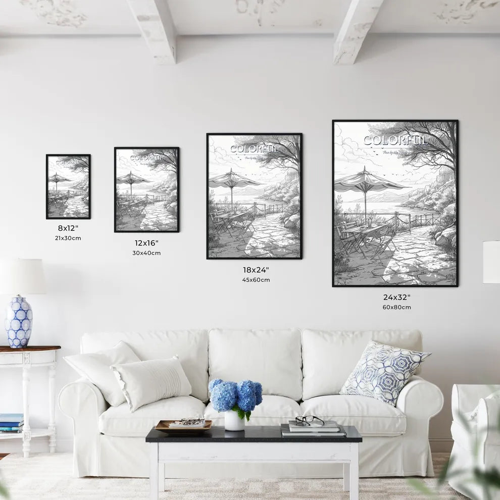 A Poster of coloring page for kids summer vi - Kitchen Hangings