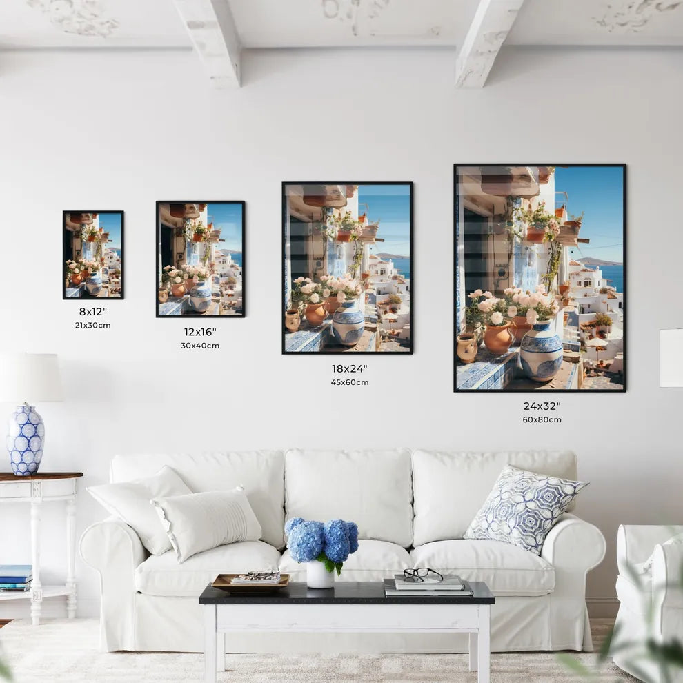 A Poster of if Matisse was a photographer - A Vases And Flowers On A Window Ledge Size Chart