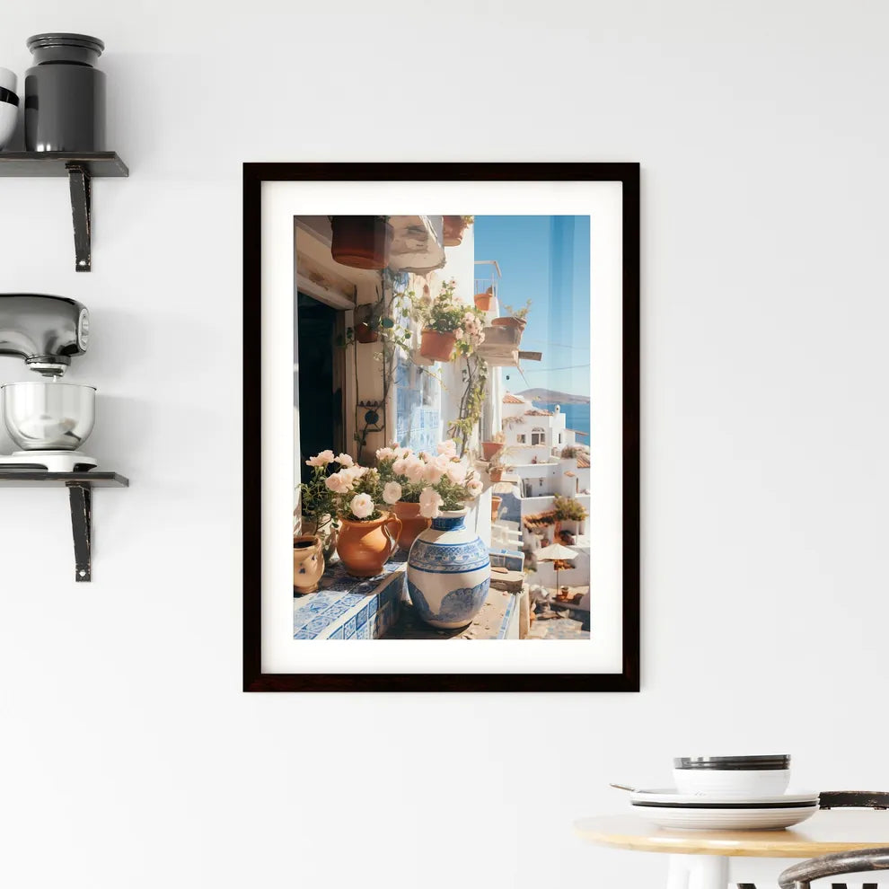 A Poster of if Matisse was a photographer - A Vases And Flowers On A Window Ledge Custom Print