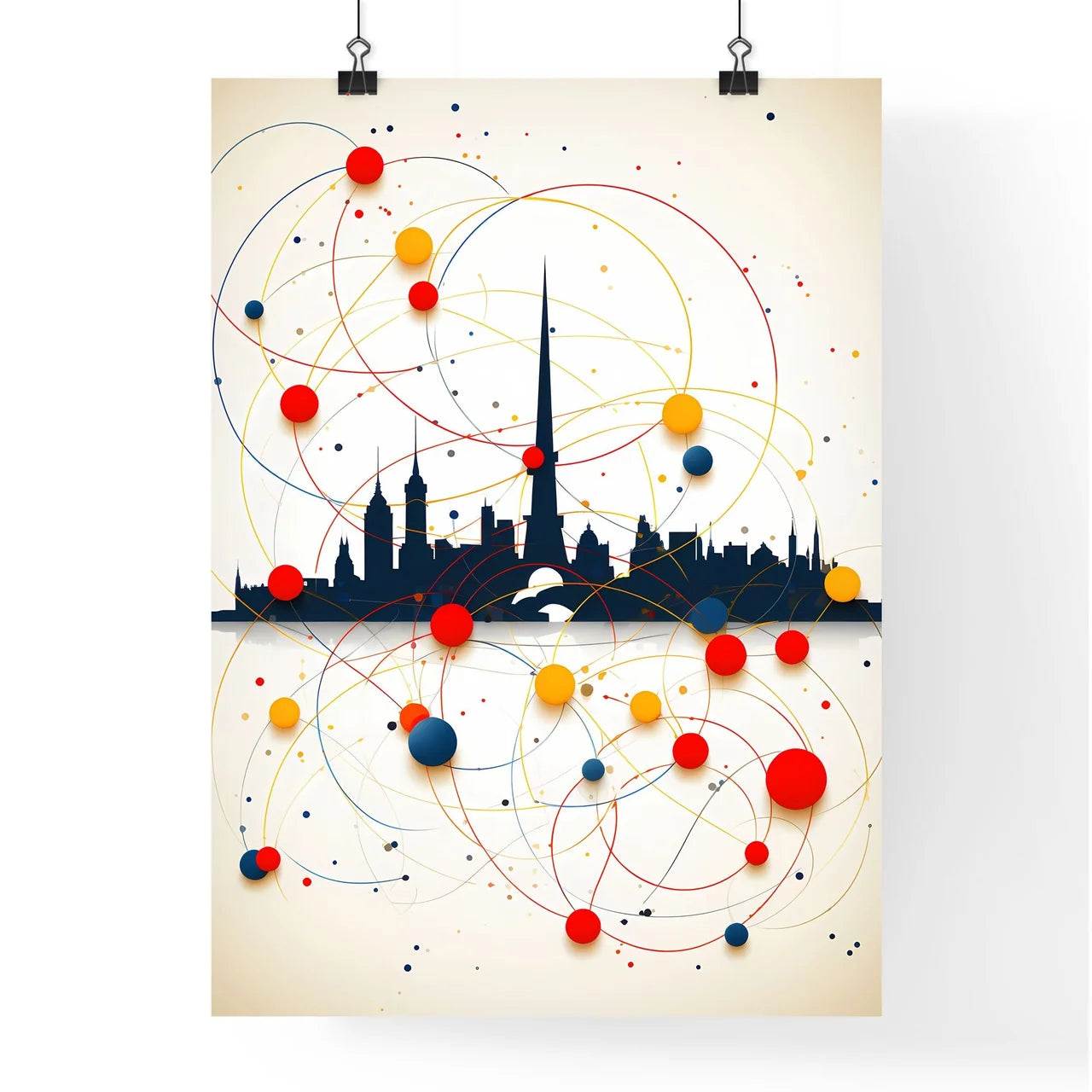 A Poster of minimalist Paris skyline - A Cit Poster