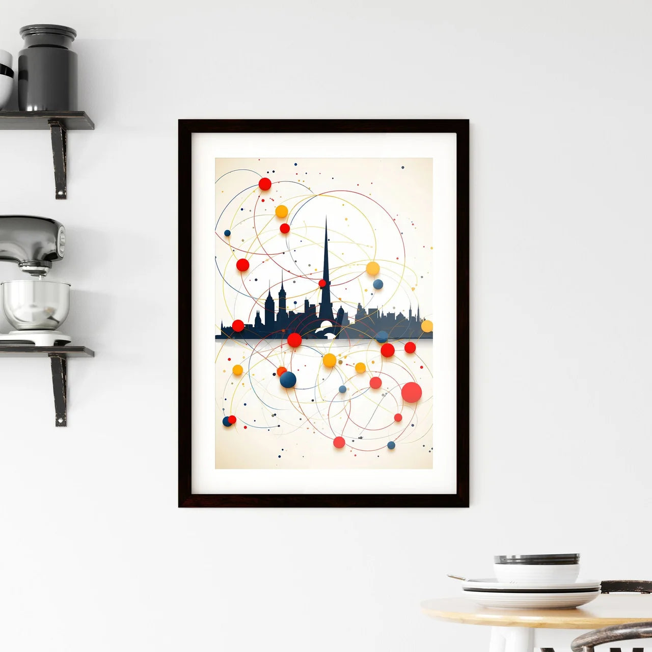 A Poster of minimalist Paris skyline - A Cit Framed Print