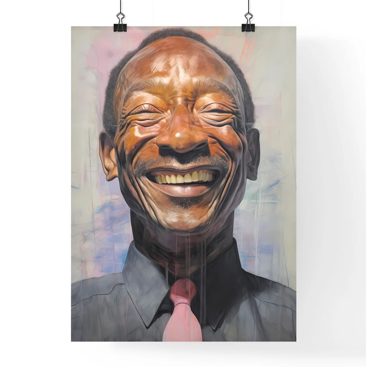A Poster of elderldy black mans full face  Poster