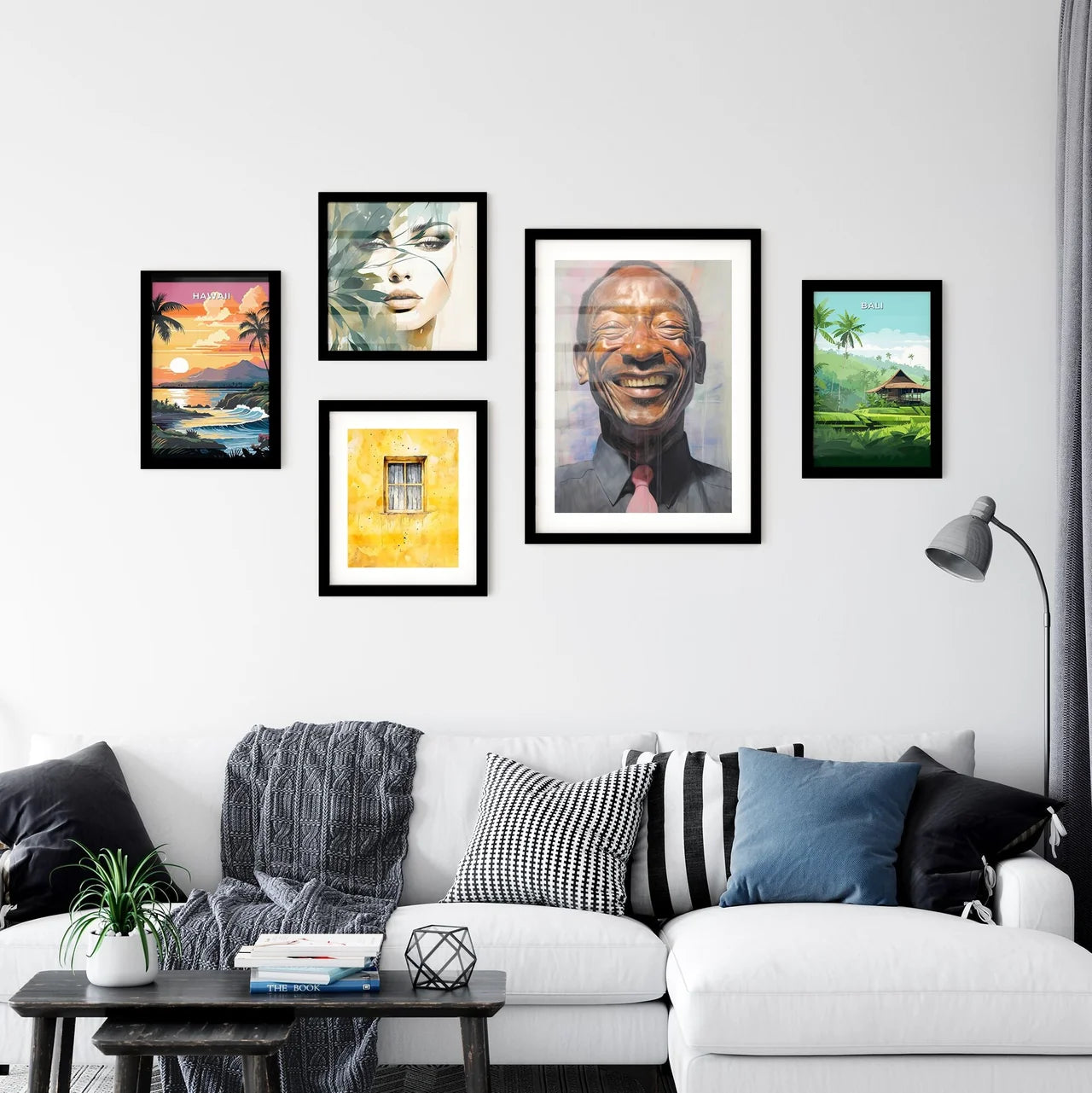 A Poster of elderldy black mans full face  Wall Art