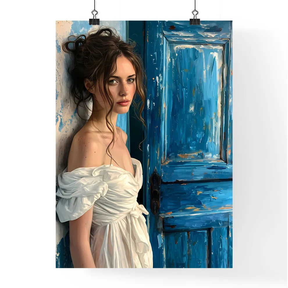 A Poster of oil painting of a 34 view - A Wo Poster