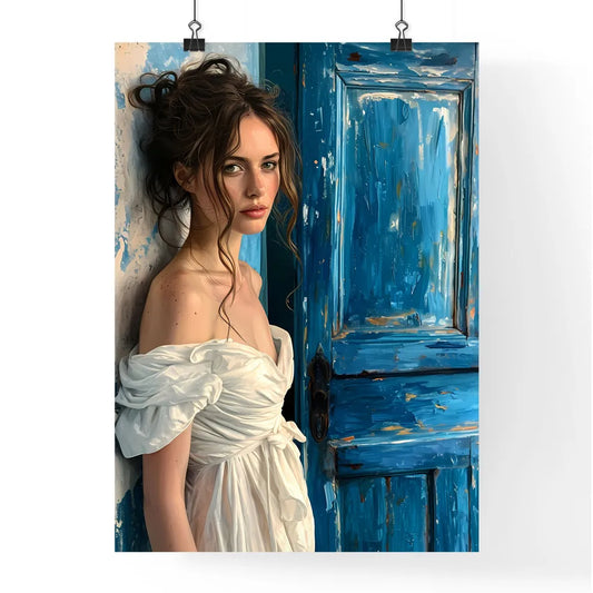 A Poster of oil painting of a 34 view - A Wo Poster