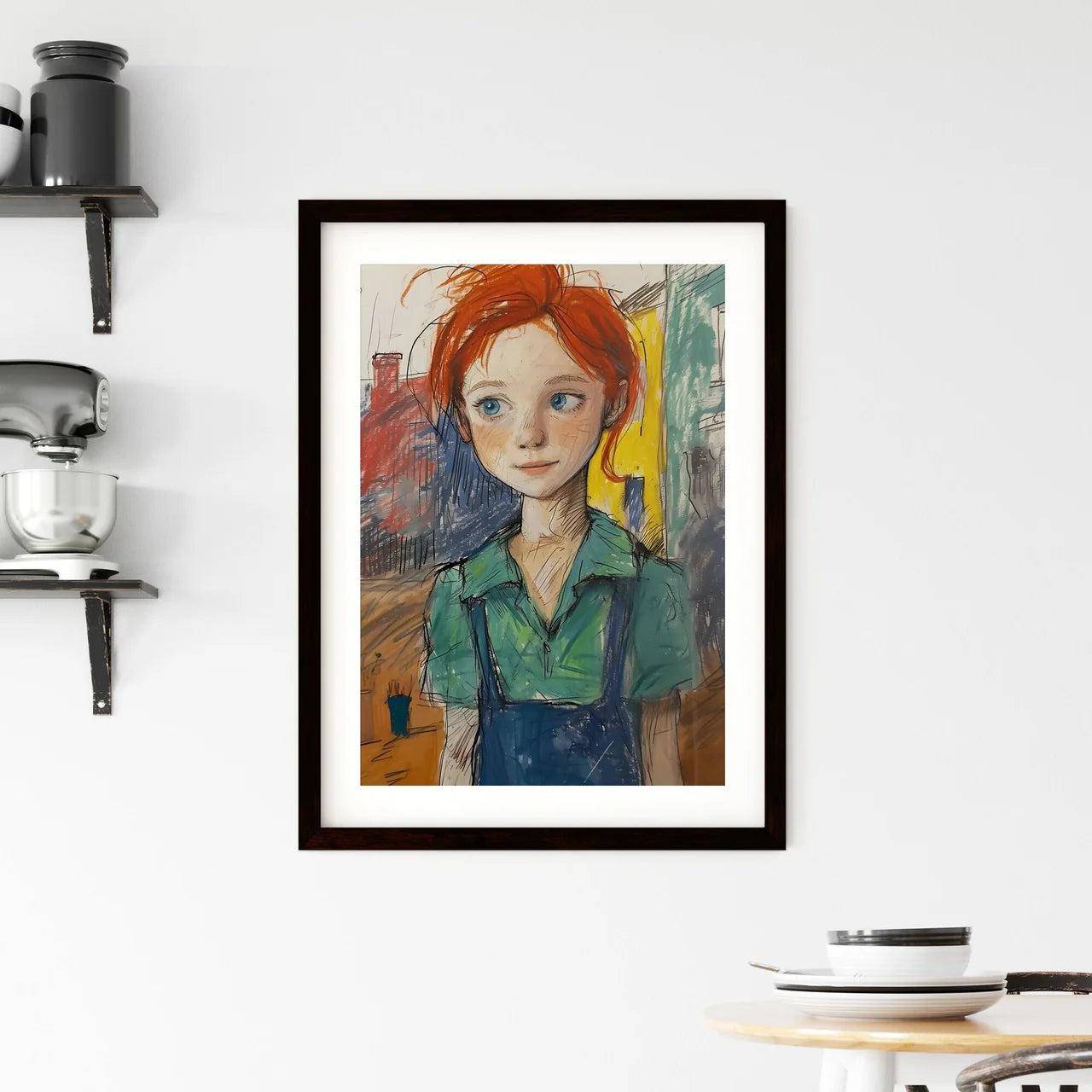 A Poster of scratchy art Framed Print