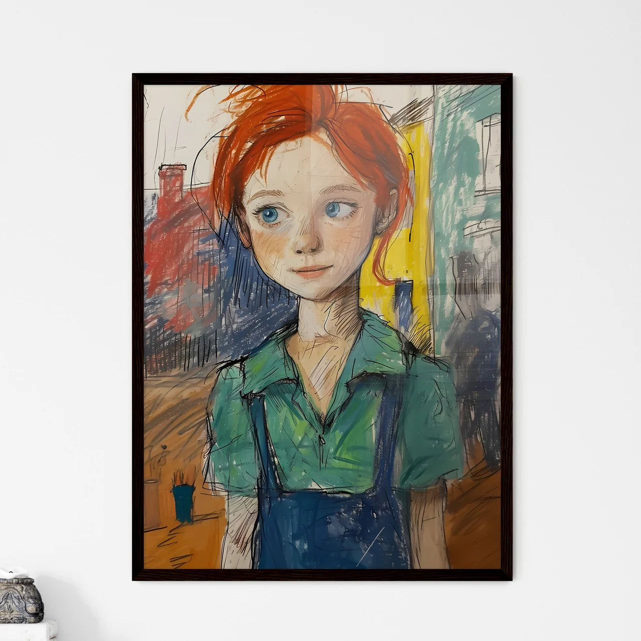 A Poster of scratchy art - Framed Art Print