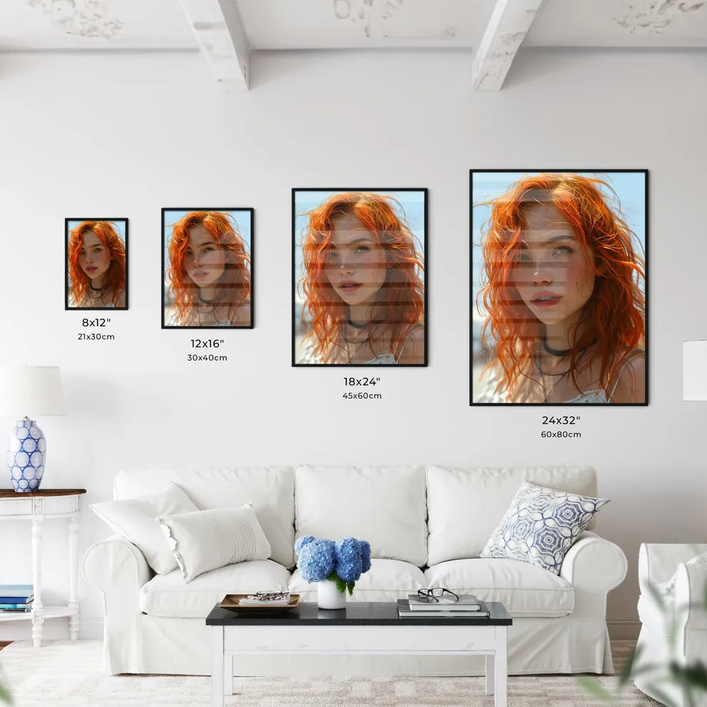 A Poster of a painting of a woman with orang - Kitchen Hangings