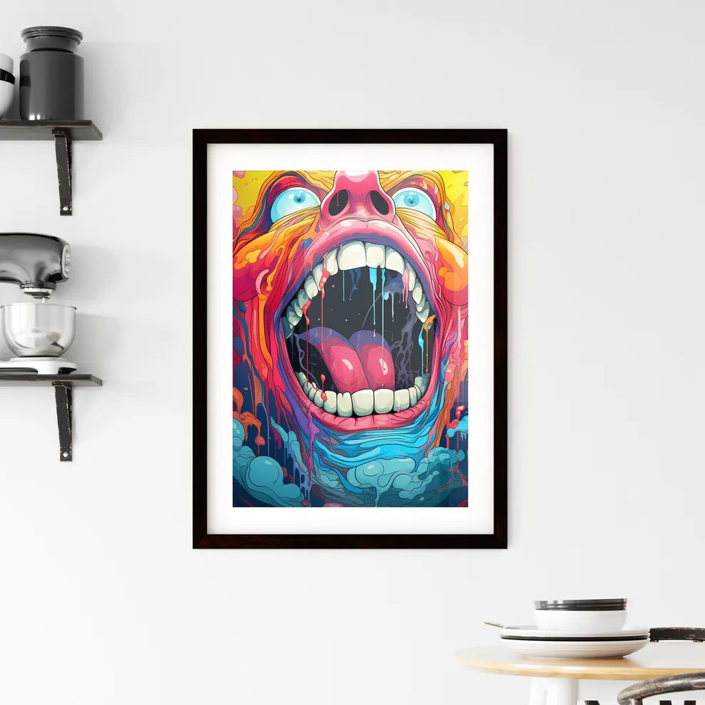 A Poster of low dutch angle digital acid  Framed Print