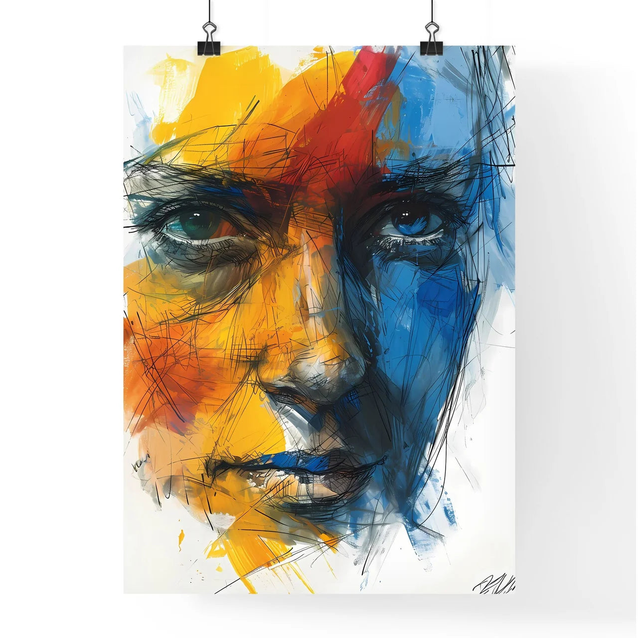 A Poster of drawing - A Close Up O Poster