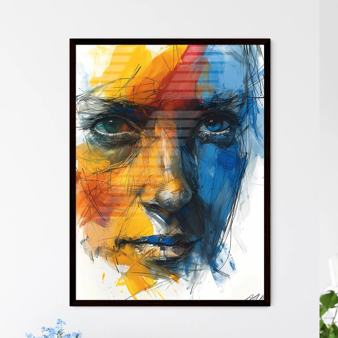 A Poster of drawing - A Close Up O - Framed Art Print