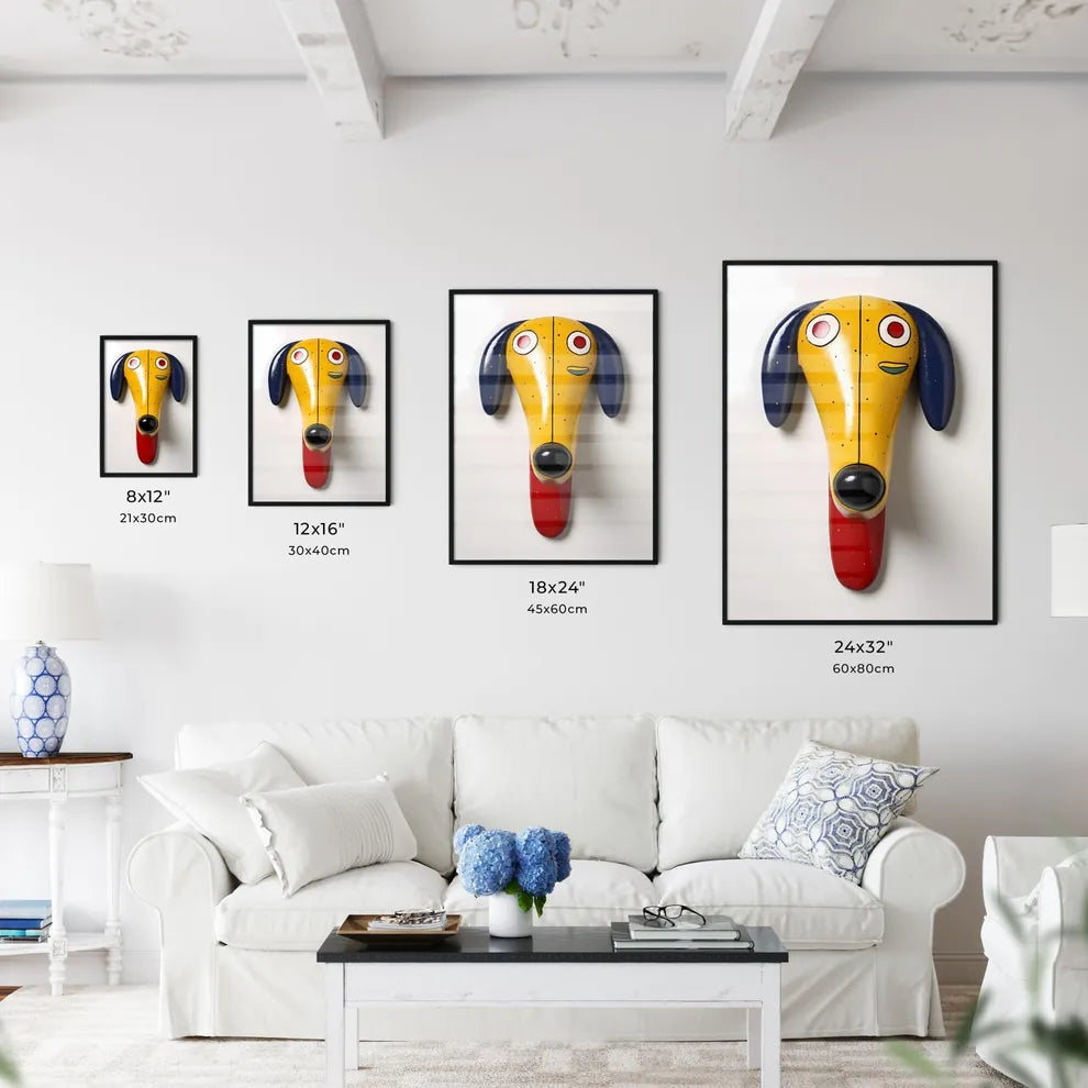 A Poster of minimalist dog art  Size Chart