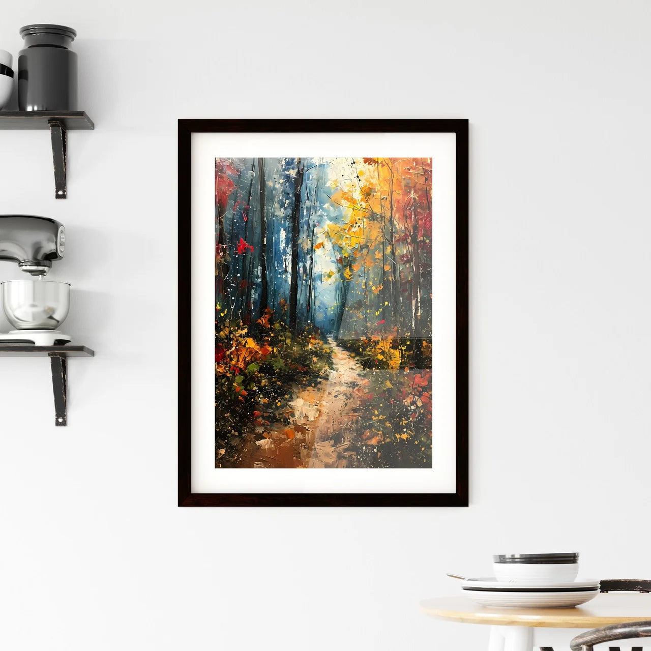 A Poster of Forests landscape - A Painting O Framed Print