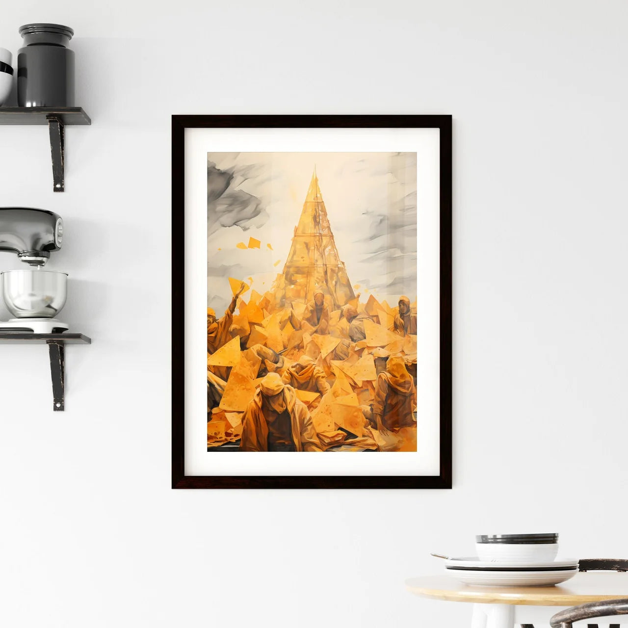 A Poster of Nachos - A Group Of P Framed Print
