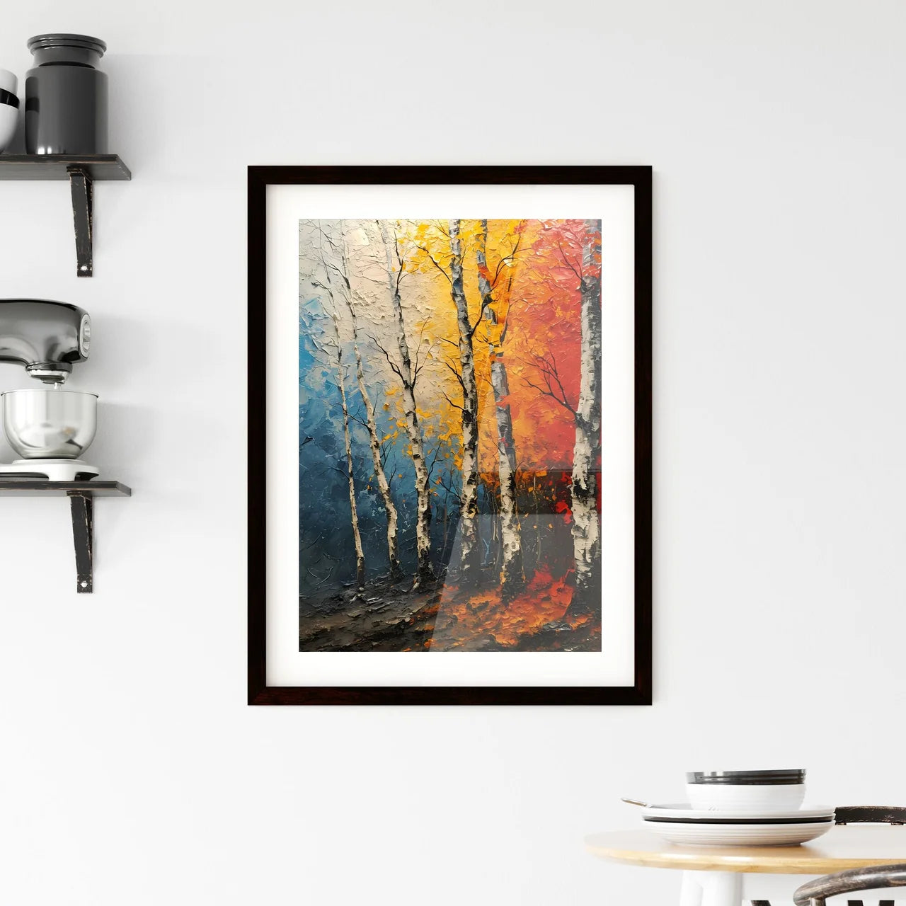 A Poster of Forests landscape - A Painting O Framed Print